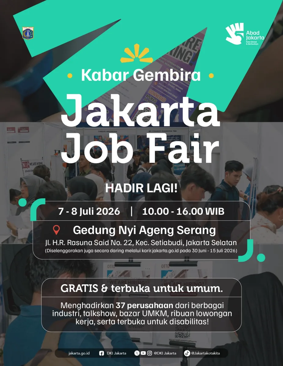 Job Fair Kabupaten Aceh Besar 2026 (Suku Dinas TKTE Wilayah Kabupaten Aceh Besar Barat) : 7-8 Juli 2026